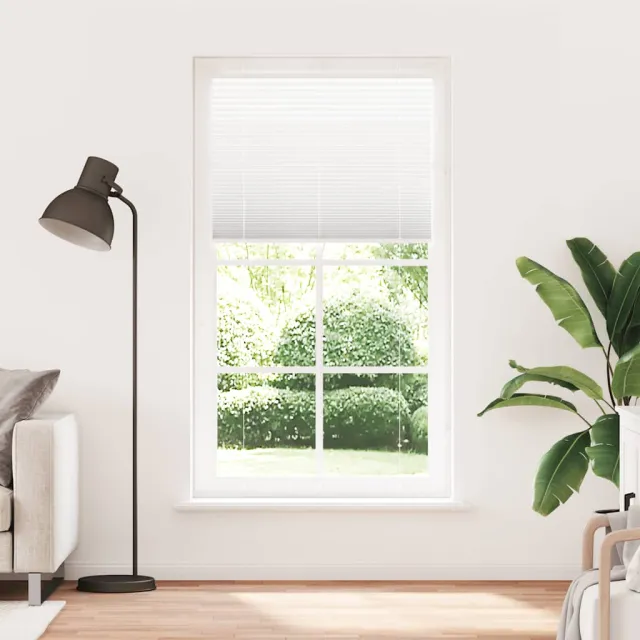 vidaXL Plissé rolgordijn 105x200 cm stofbreedte 104,4cm polyester wit