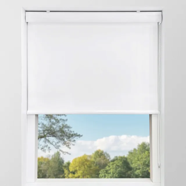 Raamdecoratiemagazijn.nl Rolgordijn Verduisterend - Wit - 212x175cm - Full Colour - Met Cassette - Op