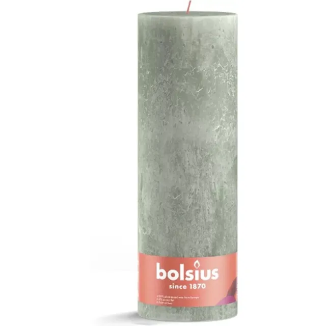 Bolsius 4 stuks Bolsius jade groen rustiek stompkaarsen 300/100 (200 uur) Eco Shine Jade Green