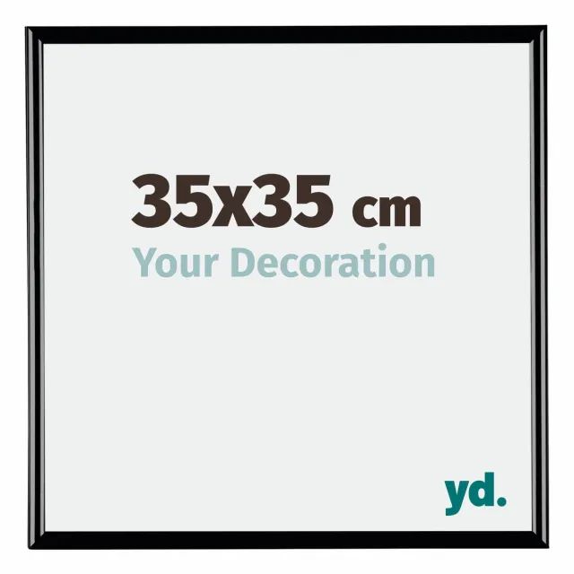 yd. Your Decoration - Fotolijst 35x35 cm - Kunststof - Zwart Hoogglans - Bordeaux