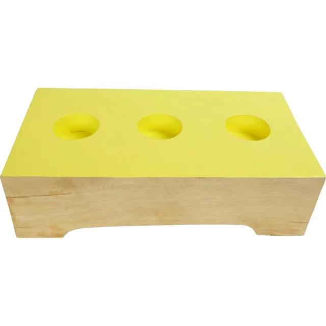 Fine Asianliving Japandi Kaarshouder Mangohout Handgemaakt Geel B26xD13xH7cm