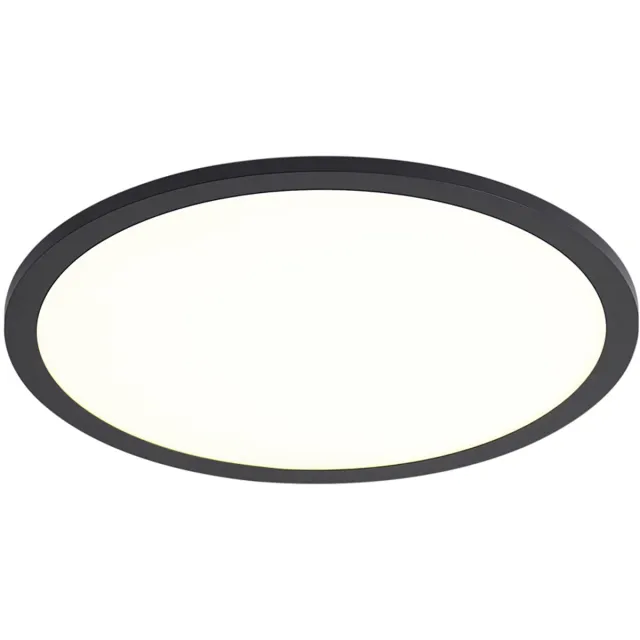 QAZQA knob - Moderne Dimbare LED Plafondlamp met Dimmer - 1 lichts - Ø 394 cm - Zwart - Woonkamer | Slaapkamer | Keuken Zwart Smart LED