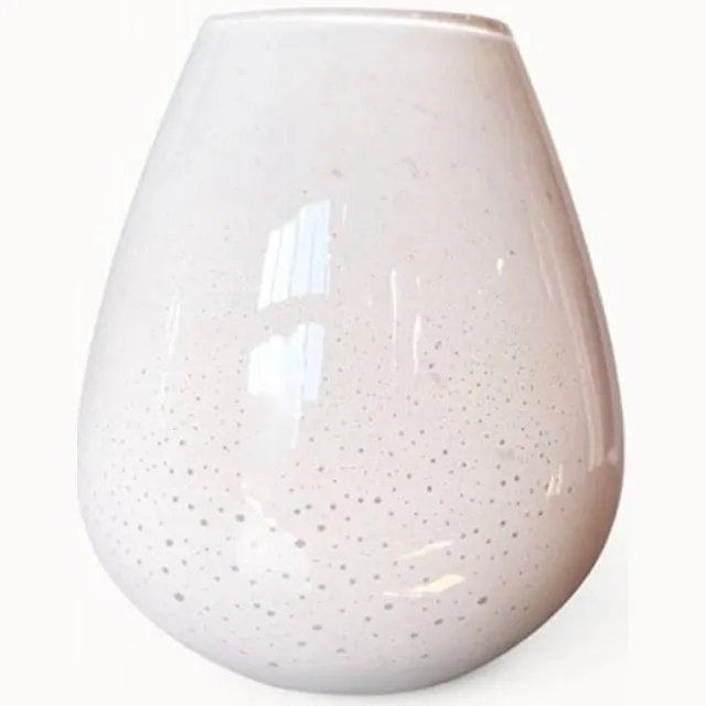 Vase The World Vaas Riana | Small | Ivory | Mondgeblazen glas | Ø18 x H20 cm