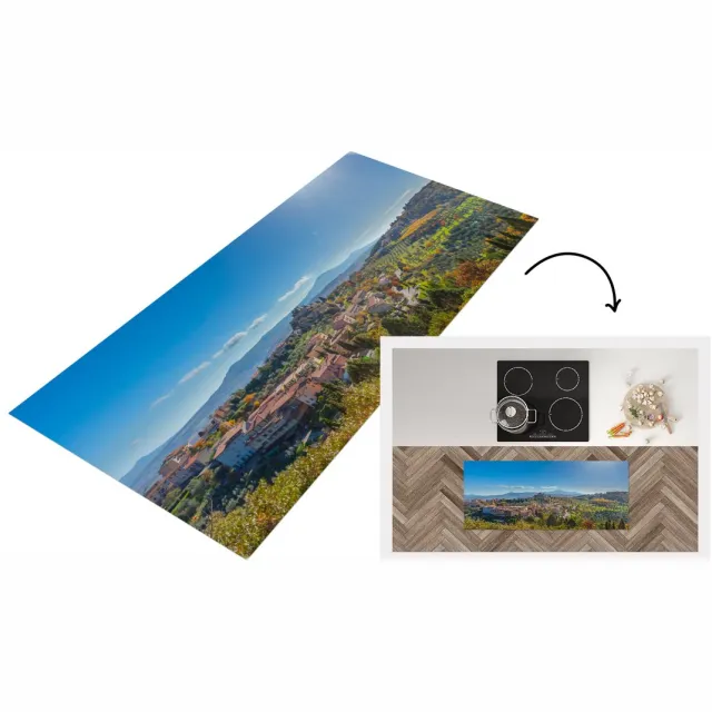 KitchenYeah Keukenloper - Loper keuken - Toscane - Italië - Zon - Keukenloper vinyl Multicolor