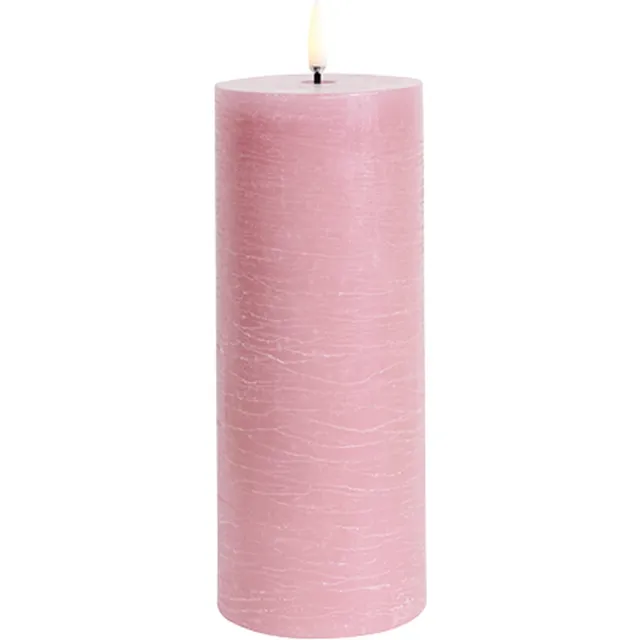 Uyuni Lighting LED-kaars - Dusty Rose - 7,8 CM x 20,3 CM