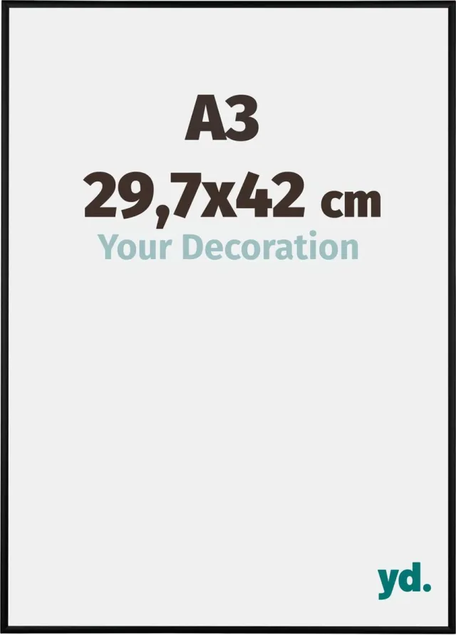 yd. Your Decoration - Fotolijst A3 29,7x42 cm - Aluminium - Zwart Mat - Kent
