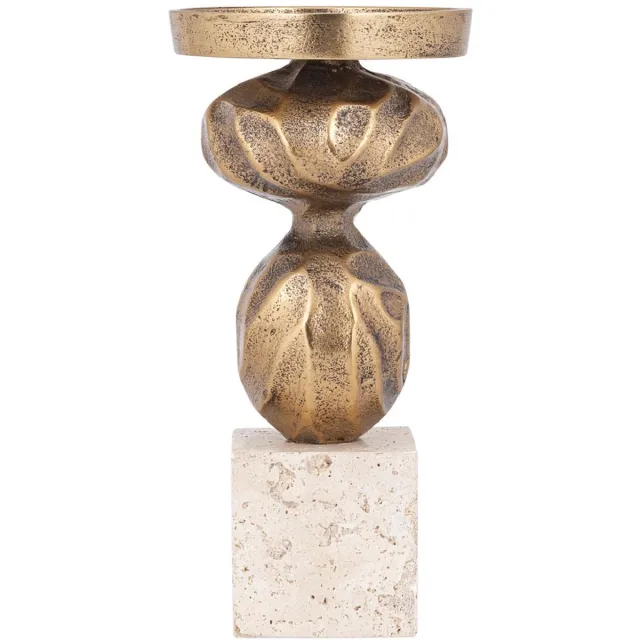 PTMD Kandelaar Malines - Goud - 11x11x23cm