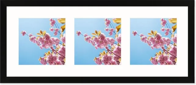 SecaDesign Anima Drieluik Fotolijst - Fotomaat 15x15 cm - Zwart