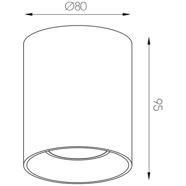 Fantasia Barbara plafondlamp in geborsteld goud, rond model, diameter 8 cm, 1x GU10-fitting (excl. lichtbron, max. 50W), IP20 goud, geborsteld