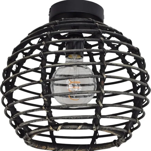 Urban Interiors Plafondlamp - Bamboe Zwart - Ø30