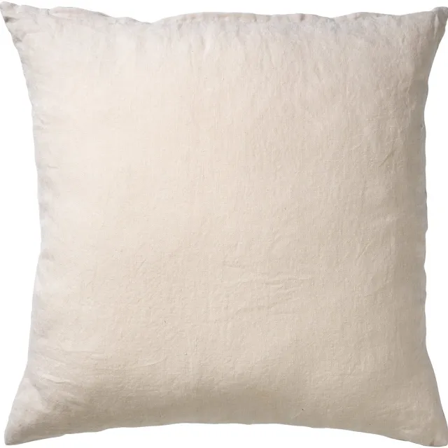 Dutch Decor LINN - Kussenhoes 45x45 cm - 100% linnen - effen kleur - Pumice Stone - beige - met rits - zonder binnenkussen Lichtbeige
