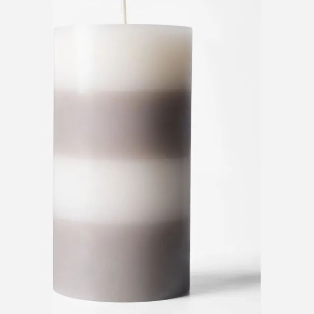 HEMA Stompkaars ⌀7x13cm strepen naturel-ivoor (naturel)