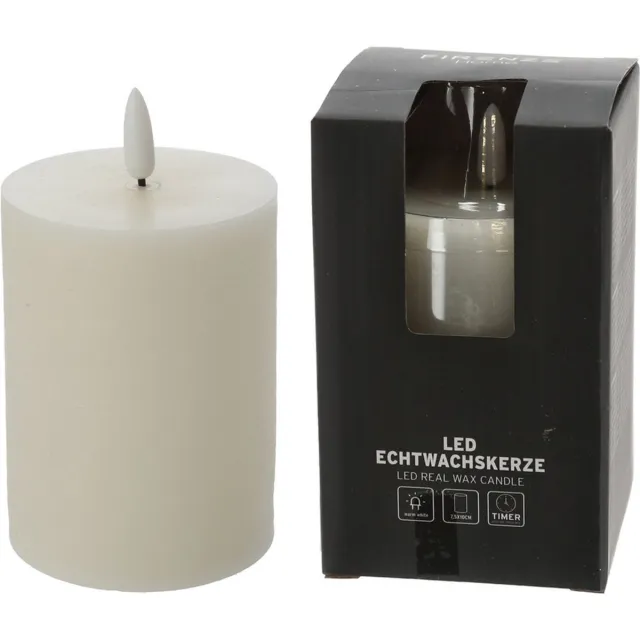 Firenze Home Home LED kaars - creme wit - D7,5 x H10 cm -met timer