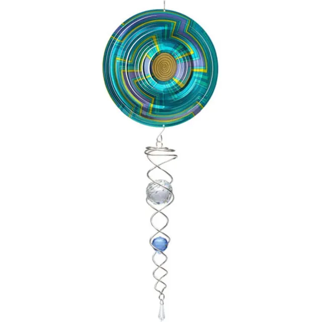 Spin Art/Cooking Vinyl Windspinner, Spin Art, Mandala Swirl Artist Crystal Tale, ACTMSW0800, totale lengte 60cm Multicolor