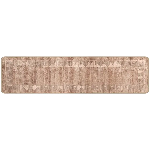 vidaXL Tapijt - Runner - MARSA - Beige - en - goud - 50 - x - 400 - cm - Polyester - en - PVC