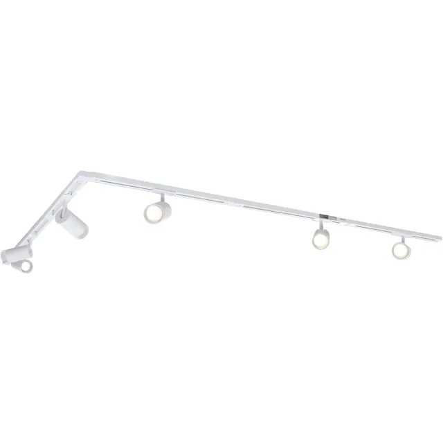 QAZQA iconic jeana - Moderne Spot railsysteem verlichting, railverlichting geschikt voor led - 5 lichts - L 300 cm - Wit - Woonkamer | Slaapkamer | Keuken Mat Wit