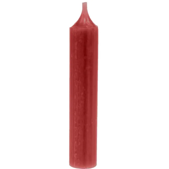 Viana Taper kaars rood effen kaarsen robijnrood 120mm/Ø21mm 6 stuks, 6 Stück