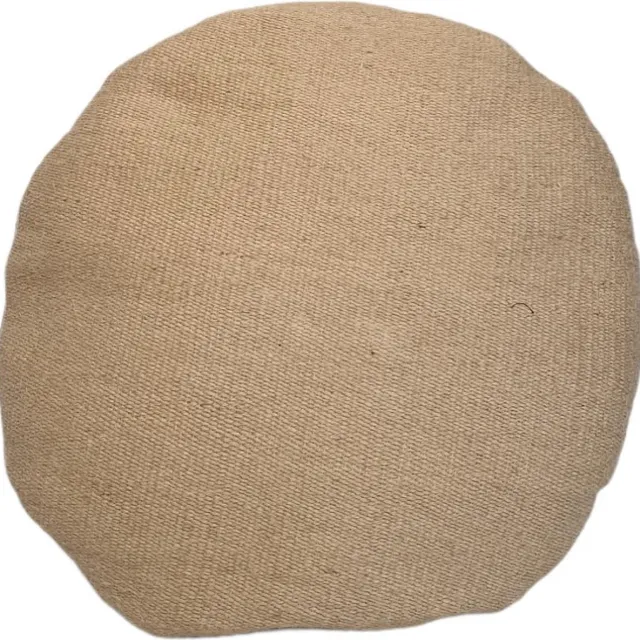 Van Rene Van René Sierkussen Naturel Rond Jute 45cm Tuinkussen rits achterkant incl. binnen kussen