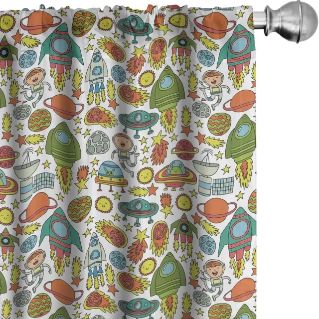 ABAKUHAUS Ruimtegordijnen – 2-delige set microvezel, verduisterend, wit Wit Multicolor