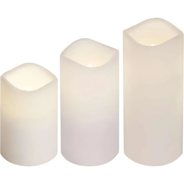 Star Trading Paul Outdoor Ledkaarsen Set van 3 stuks wit