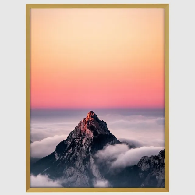 RAW-WEST Gouden Aluminium Fotolijst 70x100cm - Stijlvolle Wanddecoratie