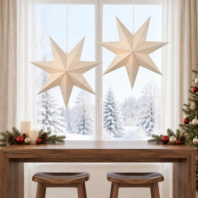 vidaXL Kerstverlichting RAAHE 2 st 10 LED's Warmwit 45 x 6 x 45 cm