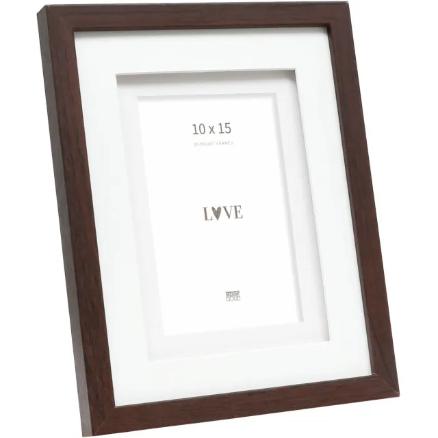 Deknudt Frames fotolijst S65KQ1 - bruin met passe-partout - foto 10x15