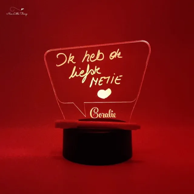 Nice Little Things [Nice Little Things] - Gepersonaliseerde RGB LEDlamp - Tekenen met Licht - Tekstballon Rood