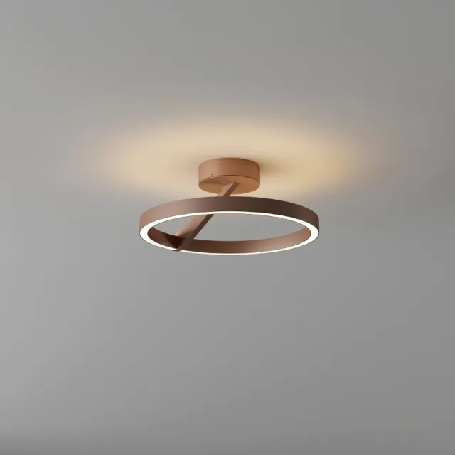 Artdelight Plafondlamp Oregon up down Ø 33 cm koper brons