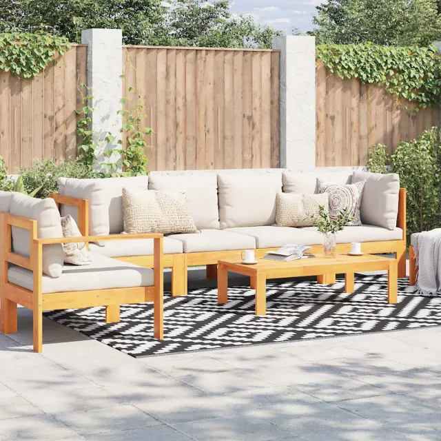 vidaXL Buitenkleed ARAKIL 190x290 cm PP wit en zwart, foto 2