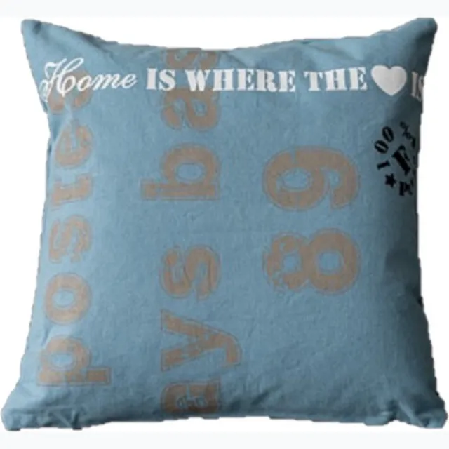L28 Kussenhoes blauw home 45x45 cm