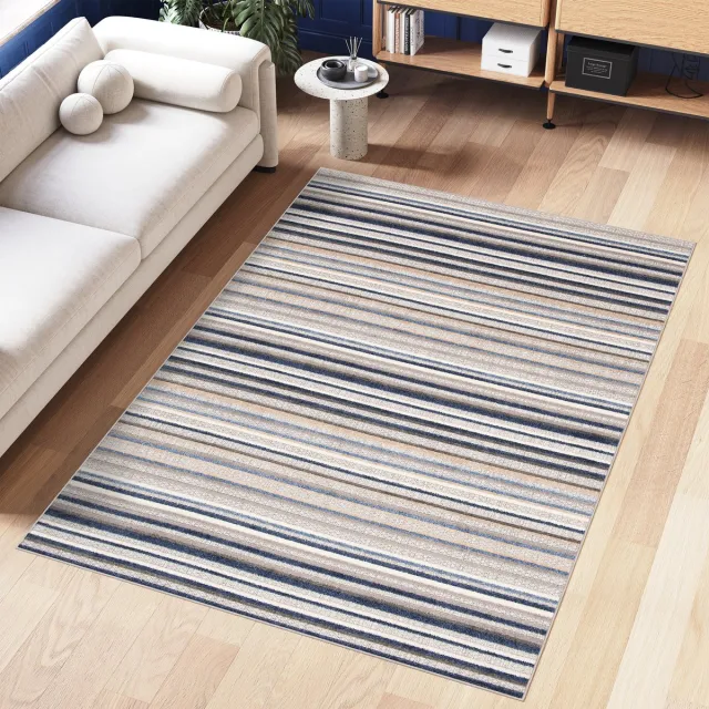 Tapiso Patio Indoor Tapijt Buitenkleed Buiten Tuintapijt Outdoor Modern Maat- 140x200 Grijs Blauw 2