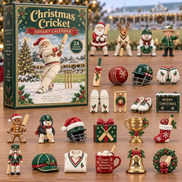 Sanorum 2026 Nieuwste 24-Daagse Aftelkalender Hangers - Acryl Charms met Handgemaakte Uitstraling - Dagelijkse Verrassing & Feestelijke Sfeer - Perfect Cadeau Zoals in de figuur wordt getoond