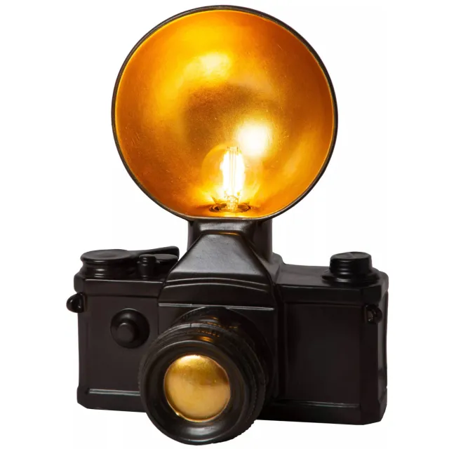 Lucide EXTRAVAGANZA CAMERA - Tafellamp - 1xE14 - Zwart
