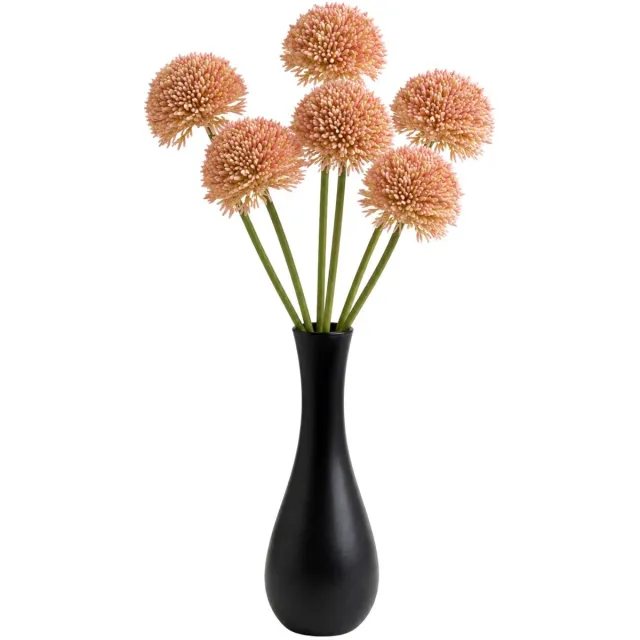 Bellatio Design Sierui Globemaster kunstbloem - 6x - losse stelen - zalmroze - 44cm - Natuurlijke uitstraling