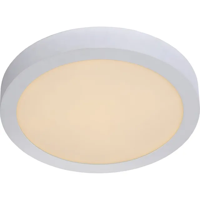 Lucide BRICE-LED - Plafonnière (Plafondlamp) Badkamer - Ø 30 cm - LED Dimbaar - 1x30W 3000K - IP44 - Wit