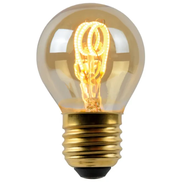 Lucide G45 - Filament lamp - Ø 4,5 cm - LED Dimb. - E27 - 1x3W 2200K - Amber