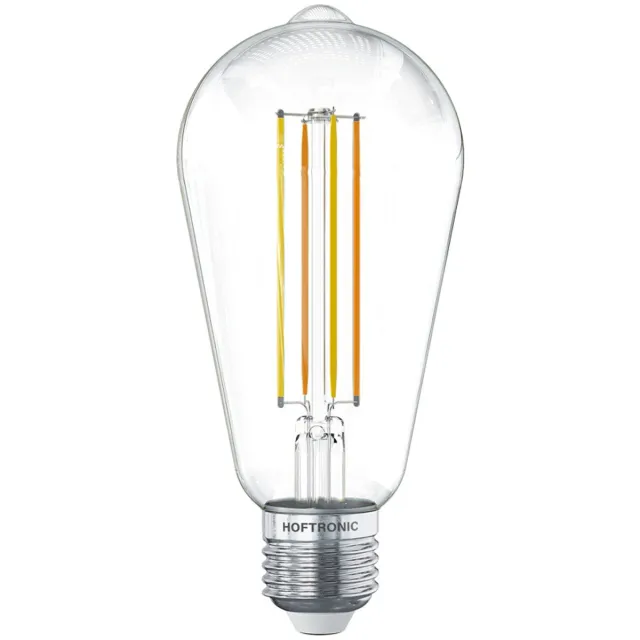 HOFTRONIC SMART Smart E27 LED Filament Lamp - 7 Watt 806 lumen - ST64 Helder - 1800-3000K - Dimbaar - Edison lamp