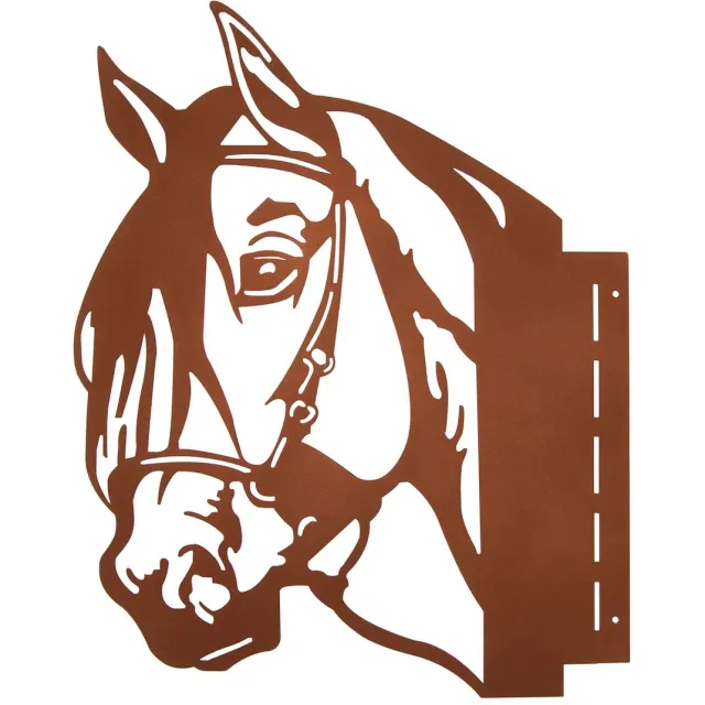 UNUS Boomsteker boomprikker paard roestlook van metaal tuindecoratie paard Bruin