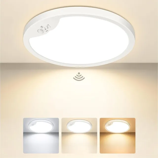 Br@ndless LED Plafondlamp - Bewegingsmelder Verlichting - Automatische Verlichting - 22CM - Wit
