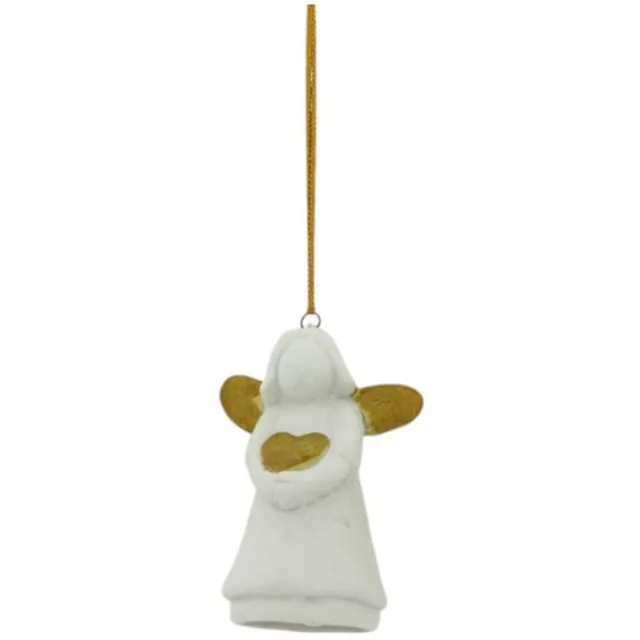 Home Society Kerst Hanger Engel Porselein Yuta Wit