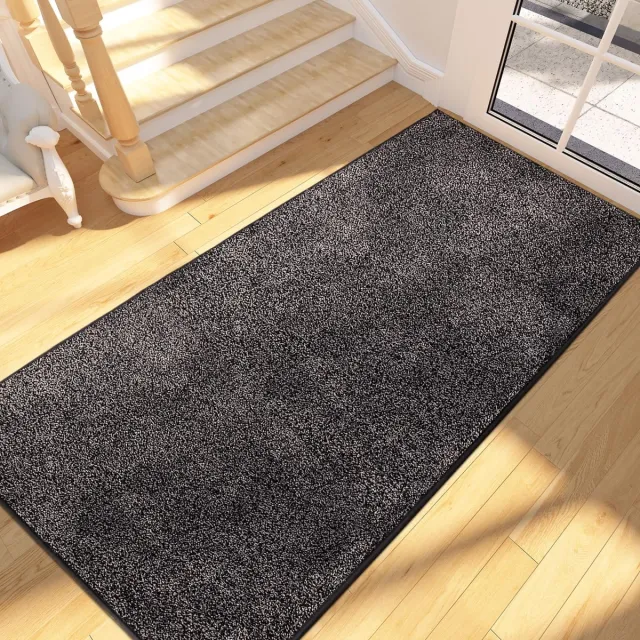 My Ninki ® Hoogwaardige Absorberende Antislip Deurmat voor Binnengebruik 80 x 178 cm, Perfect voor Drukke Ruimtes grijs