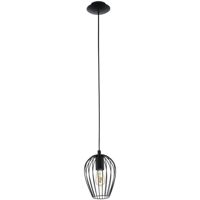 EGLO Newtown Hanglamp - E27 - Ø 16 cm - Zwart Zwart;