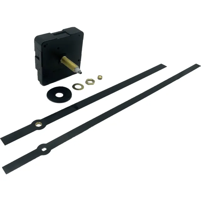 HR Extra sterk quartz met slepende secondeas, AA, inclusief wijzers en lange wijzeras A = 31 mm zwart