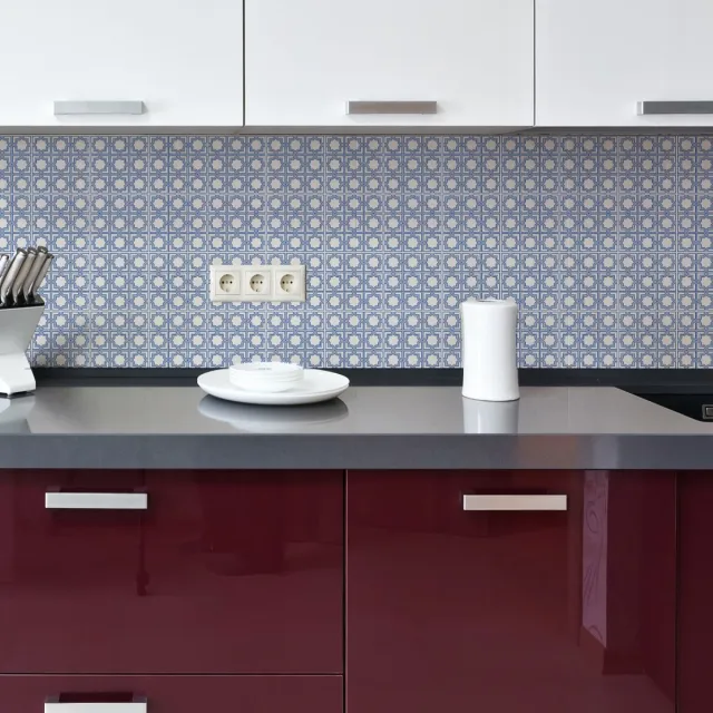 Ambiance Sticker Zelfklevende tegelmuurstickers voor keuken en badkamer - 24 Oosterse Amarna tegelstickers - 24 stickers 20x20cm Multi color
