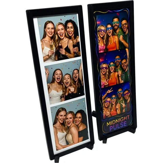 Nillie Fotostriphouder - Zwart - 2 Stuks - Fotohouder - Fotolijst - Fotolijstje - Fotostandaard - 5 x 15