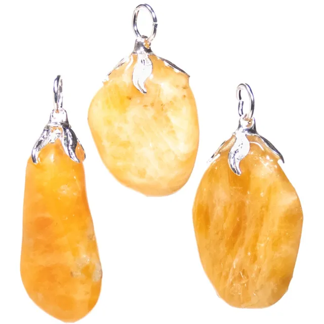 Phoenix Import Mani Bhadra Edelsteenhanger oranje calciet