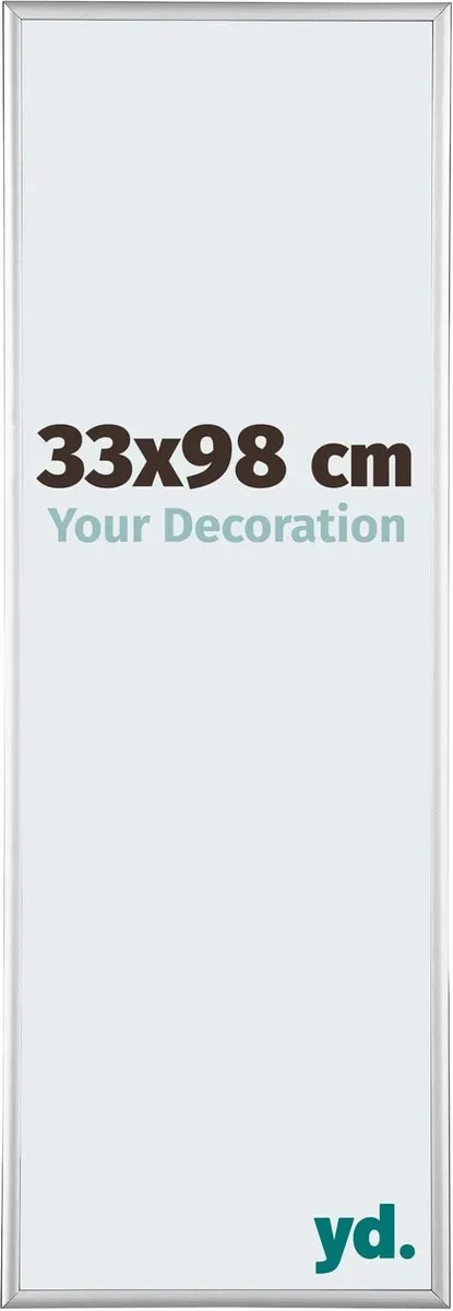yd. Your Decoration - Fotolijst 33x98 cm - Aluminium - Zilver Hoogglans - Kent