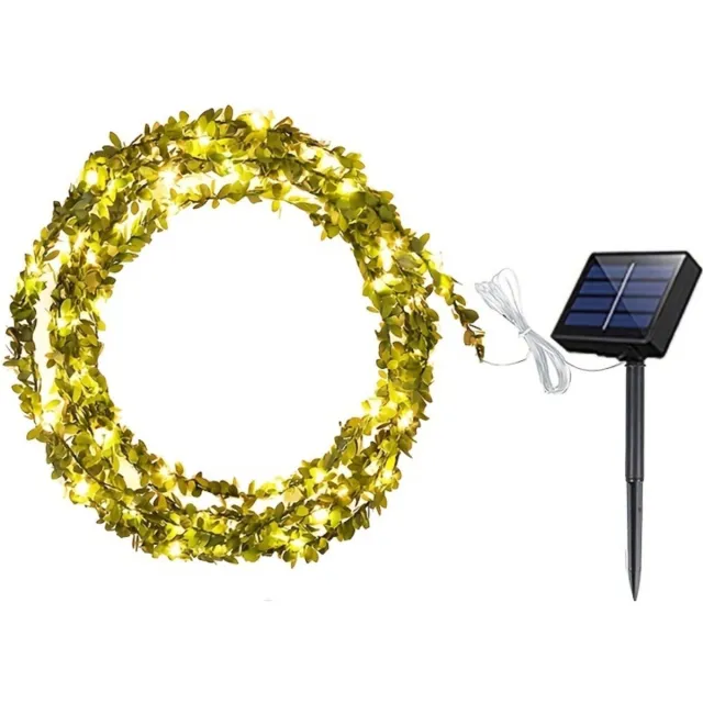 Nivard Klimop Slinger - Met Led Lichtjes - Met Lichtjes - Klimop Kunstplant - Plant Slinger - Hangplant Kunstplanten - Fairy Lights - Bedroom - Nep Klimop - 5 Meter - Decoratie