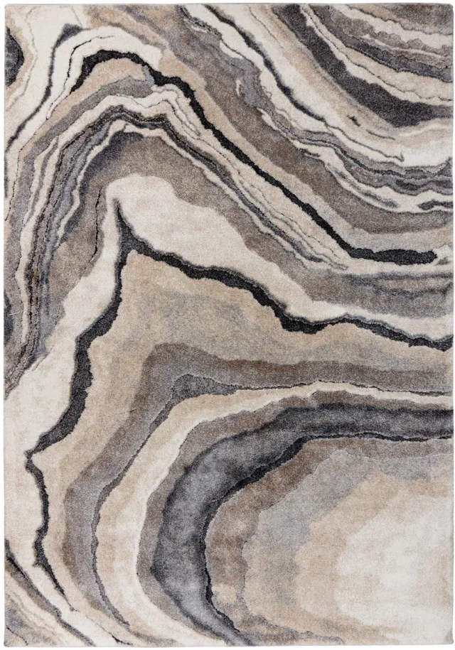 Meghan Lalee Vloerkleed Bologna 461 grijs – 160 x 230 cm – polypropyleen & polyester, machinegeweven